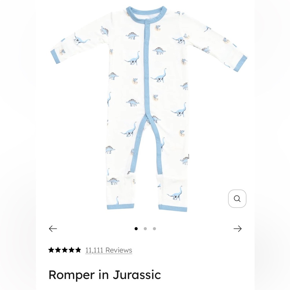 Kyte BABY Romper in Jurassic